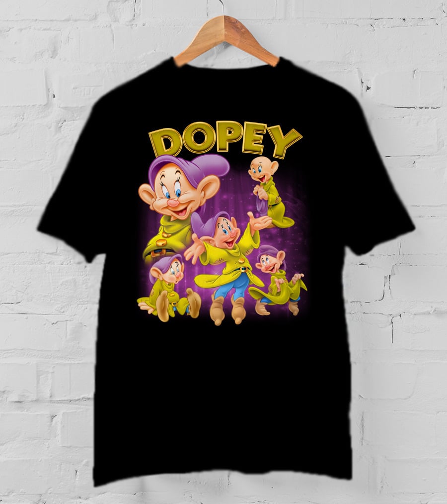 Dopey Disney Snow White Character Multiple Expressions T-Shirt