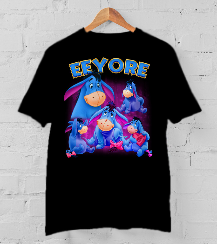 Eeyore Winnie The Pooh Characters Colorful Expressions T-Shirt