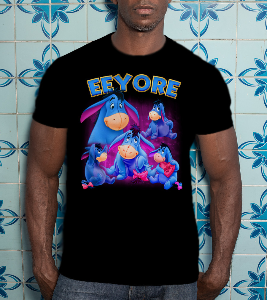 Eeyore Winnie The Pooh Characters Colorful Expressions T-Shirt