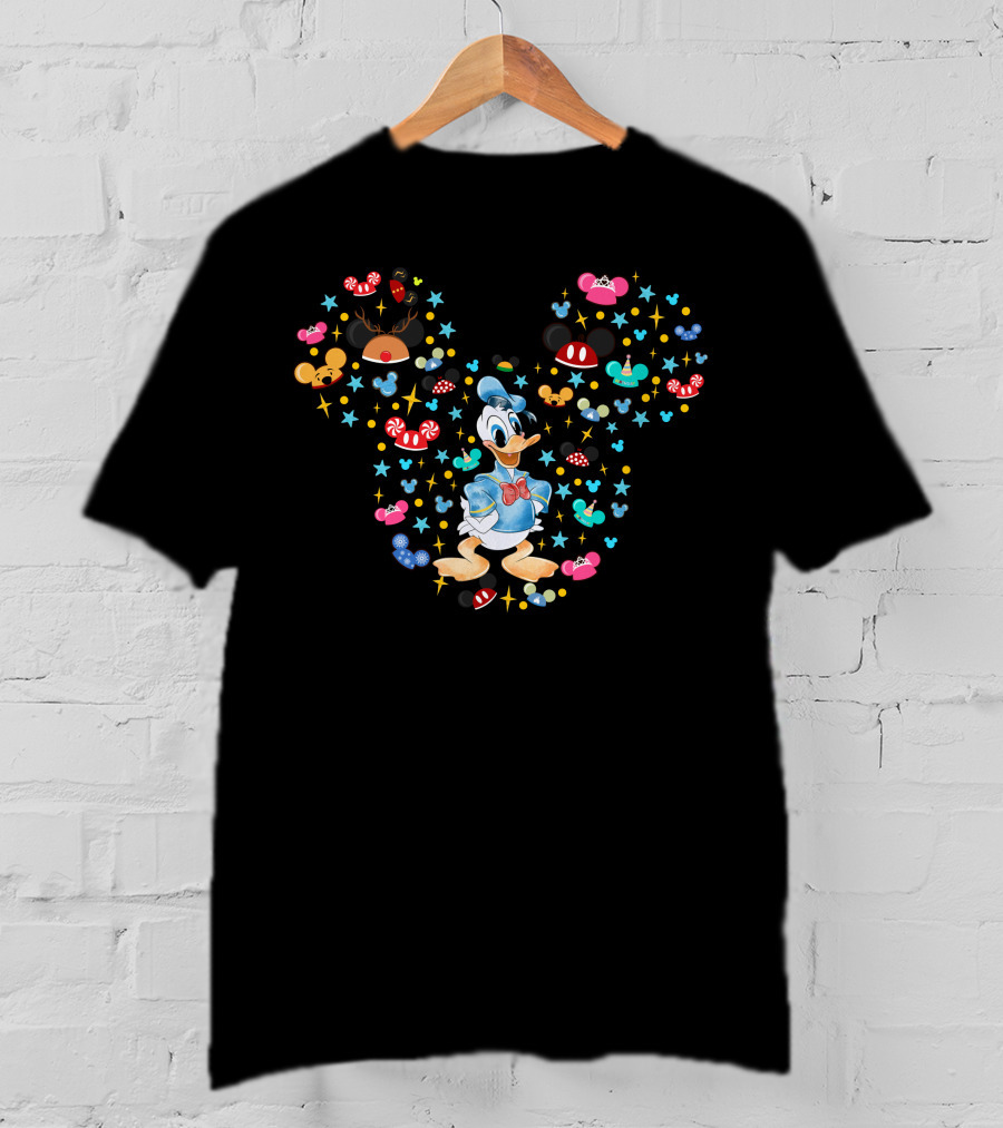 Donald Duck Mickey Mouse Ears Disney Icons T-Shirt