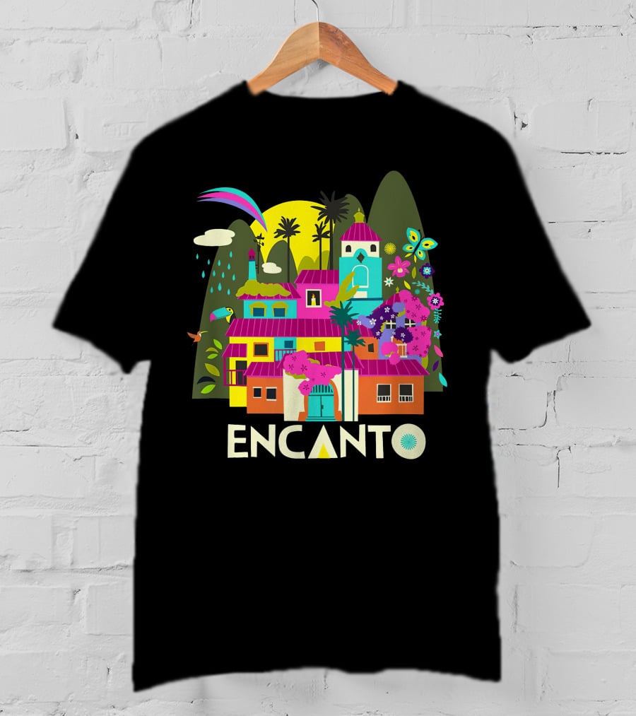 Encanto Casita With Colorful Butterfly And Tropical Flora T-Shirt