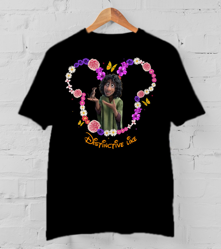 Distinctive Like Bruno With Colorful Floral Heart And Butterflies T-Shirt