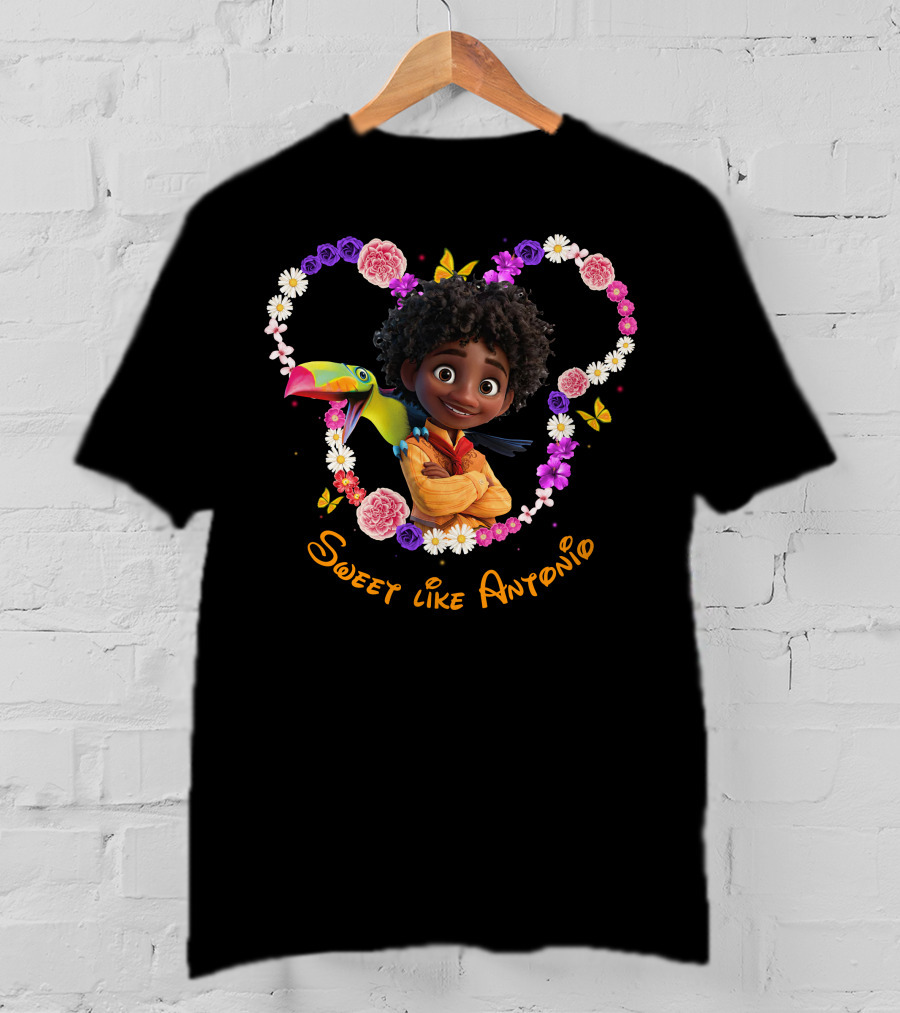 Sweet Like Antonio Butterfly Toucan Flower T-Shirt