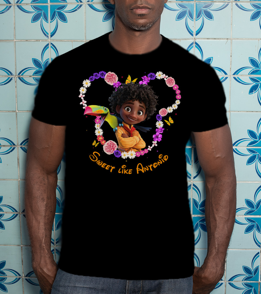 Sweet Like Antonio Butterfly Toucan Flower T-Shirt