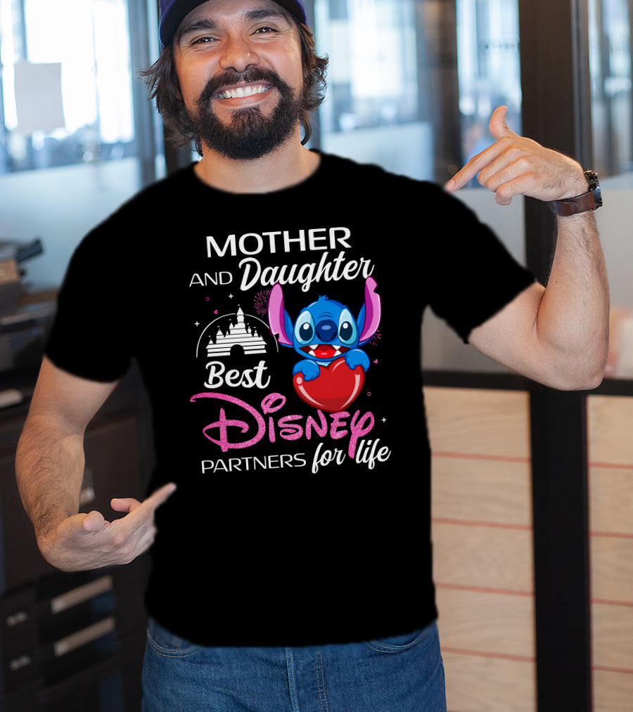 Mother And Daughter Best Disney Partners For Life Stitch T-Shirt