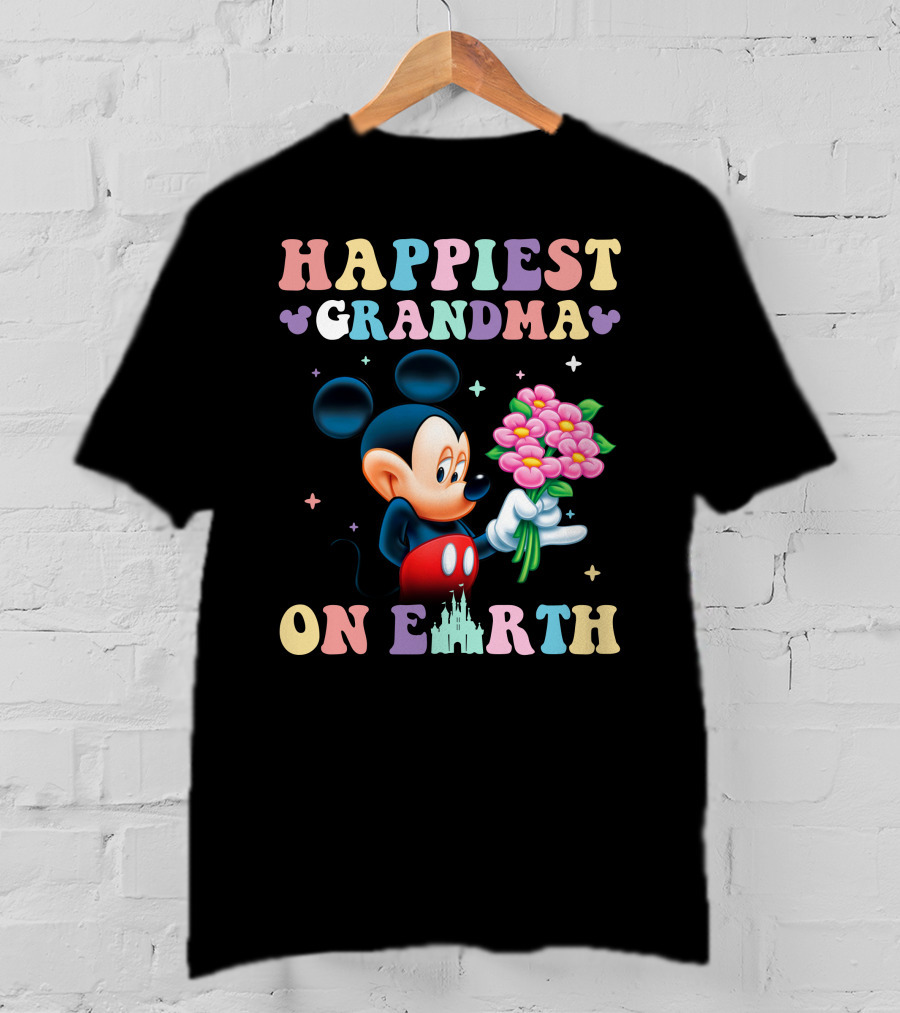 Happiest Grandma On Earth Mickey Mouse T-Shirt