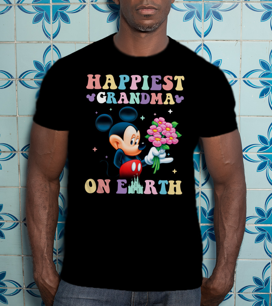 Happiest Grandma On Earth Mickey Mouse T-Shirt