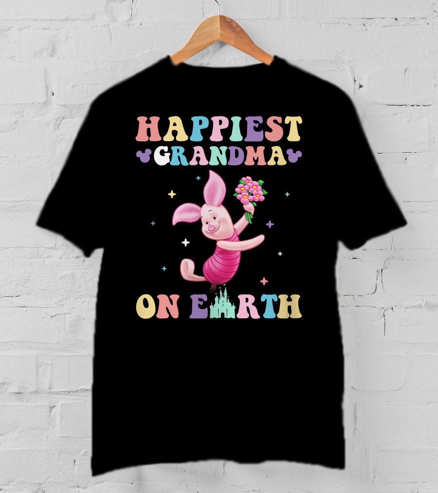 Happiest Grandma On Earth Piglet T-Shirt