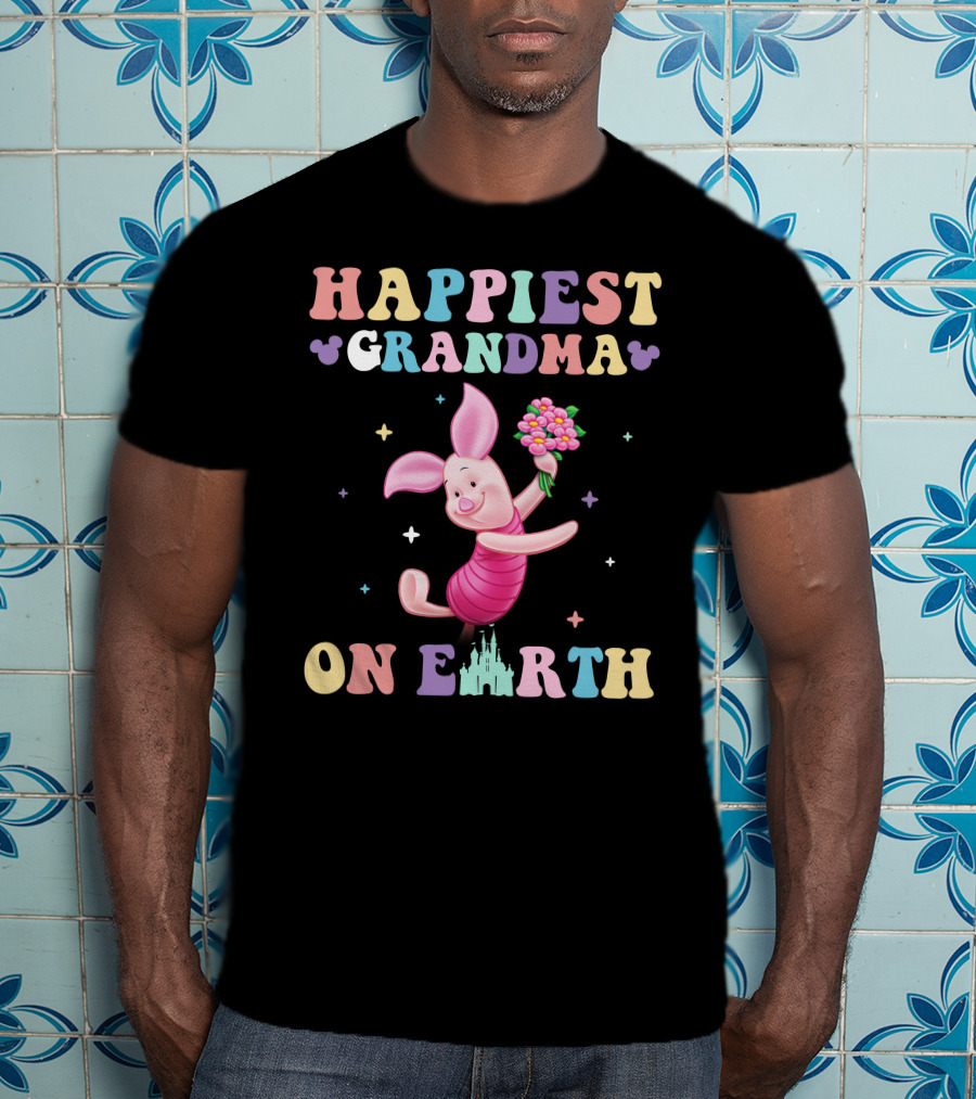 Happiest Grandma On Earth Piglet T-Shirt