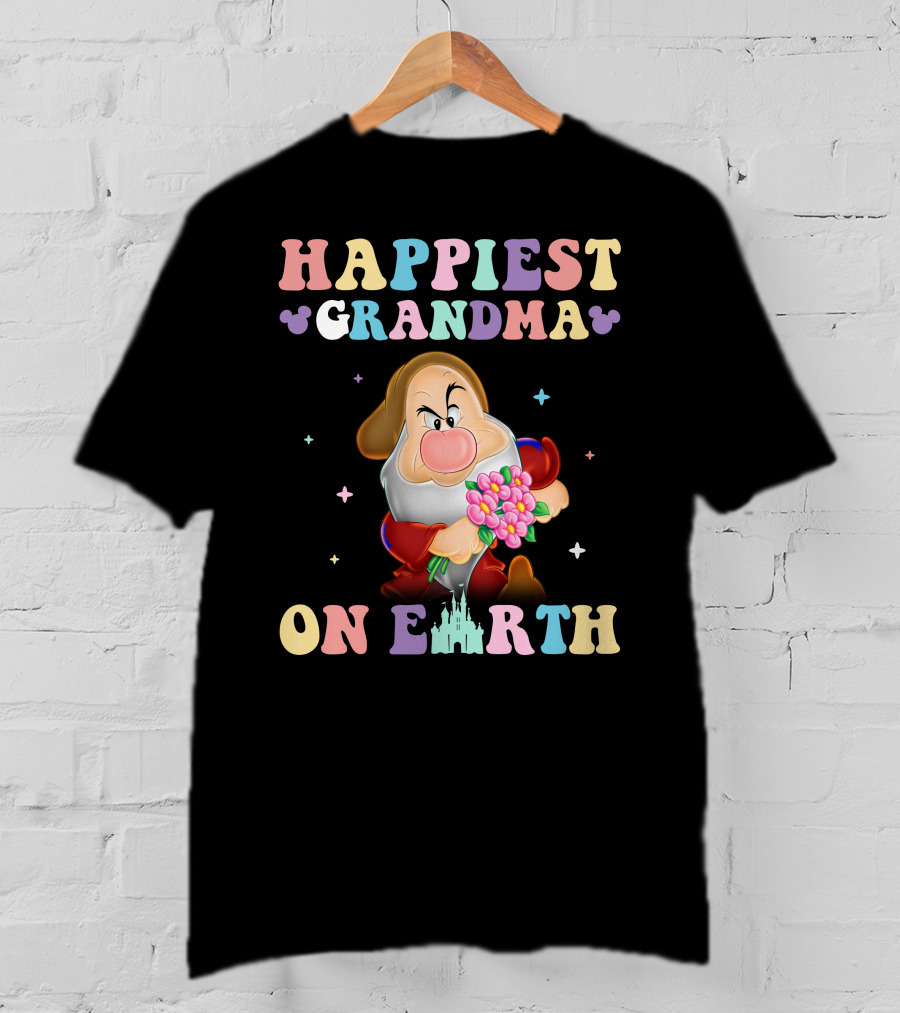Happiest Grandma On Earth Grumpy Dwarf Disney Magic Kingdom T-Shirt
