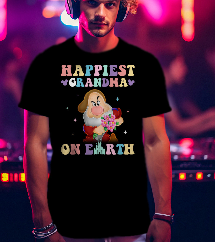 Happiest Grandma On Earth Grumpy Dwarf Disney Magic Kingdom T-Shirt