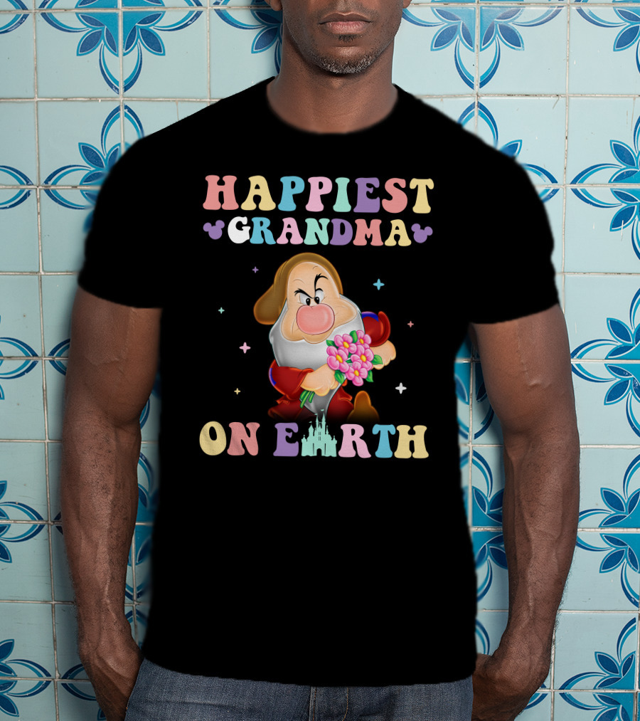Happiest Grandma On Earth Grumpy Dwarf Disney Magic Kingdom T-Shirt