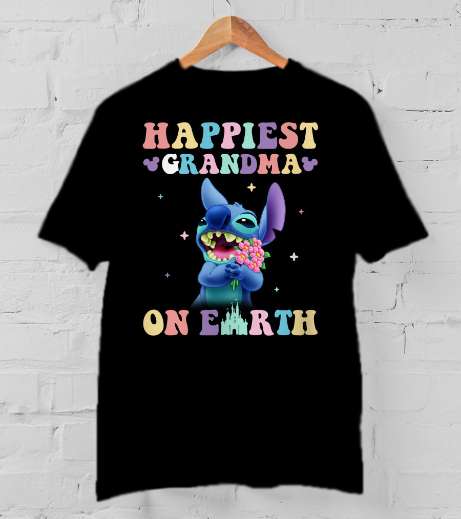Happiest Grandma On Earth Stitch Disney T-Shirt