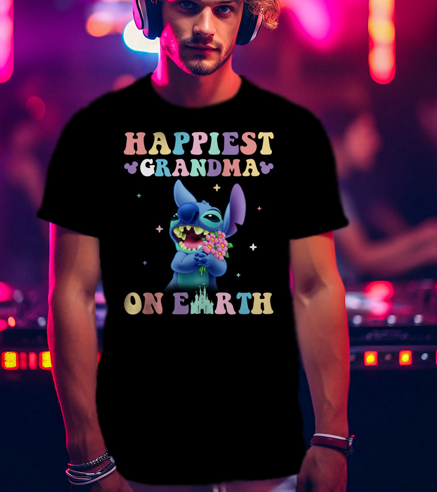 Happiest Grandma On Earth Stitch Disney T-Shirt