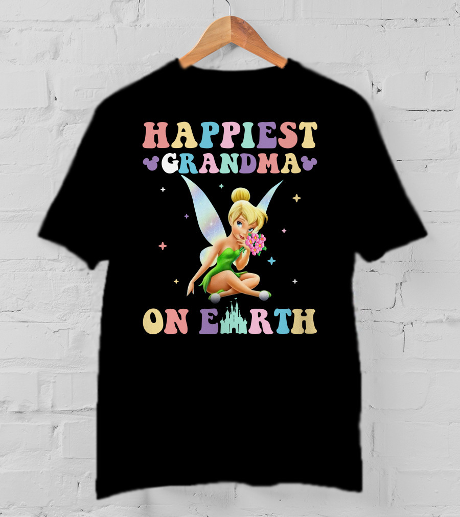 Happiest Grandma On Earth Tinkerbell T-Shirt