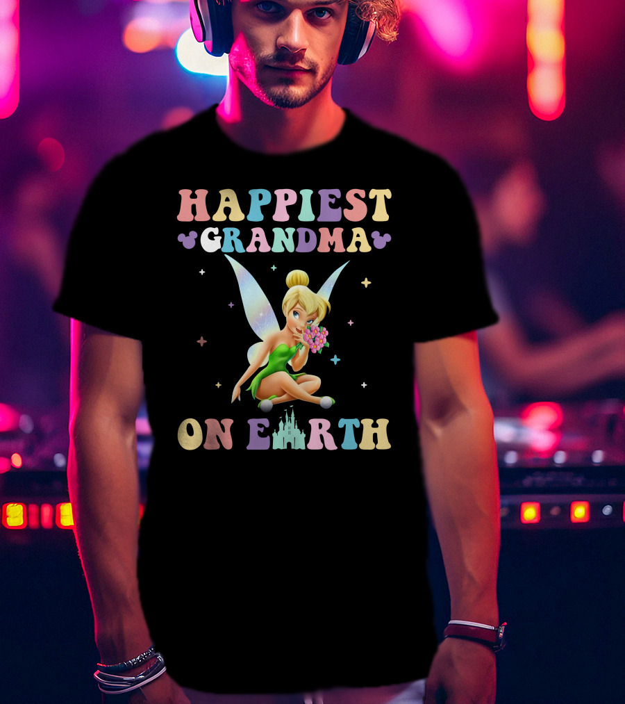 Happiest Grandma On Earth Tinkerbell T-Shirt