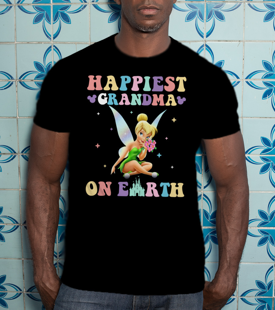 Happiest Grandma On Earth Tinkerbell T-Shirt