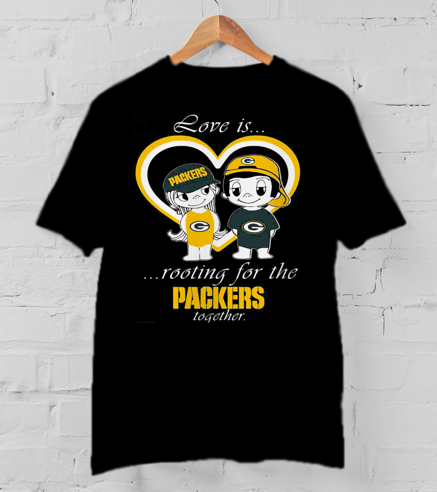 Love Is Rooting For The Packers Together T-Shirt