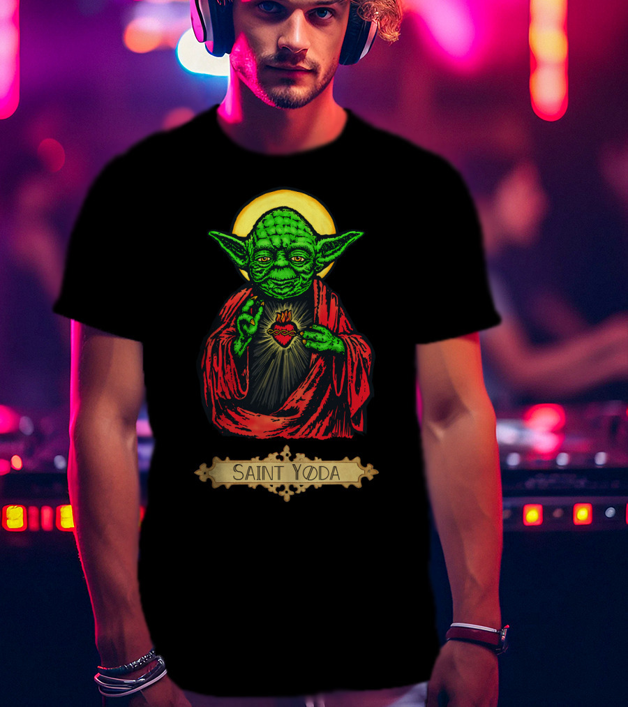 Saint Yoda Sacred Heart Halo T-Shirt