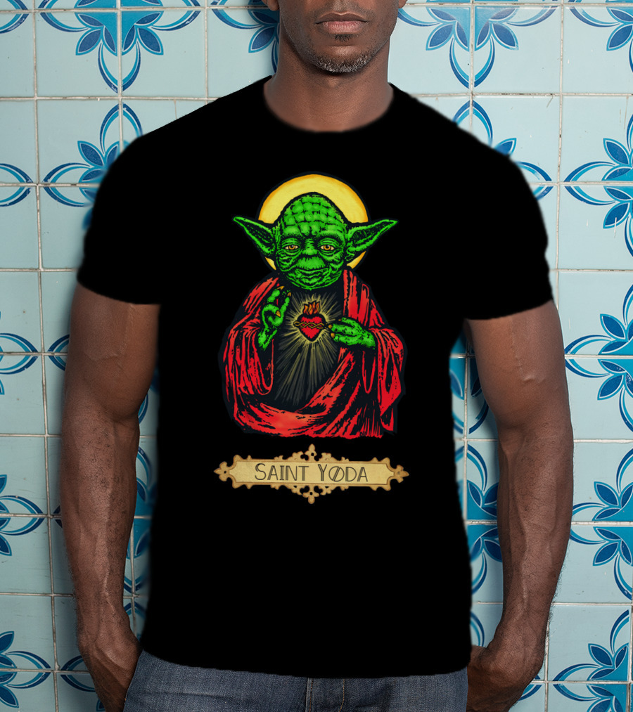 Saint Yoda Sacred Heart Halo T-Shirt