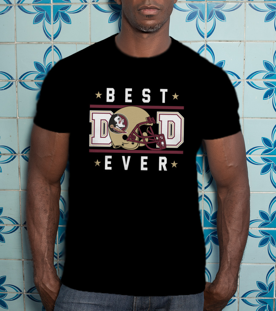 Best Dad Ever Florida State Seminoles Helmet T-Shirt