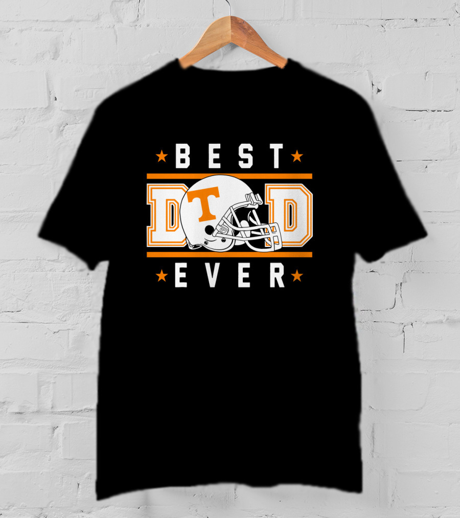 Best Dad Ever Tennessee Volunteers Football Helmet T-Shirt