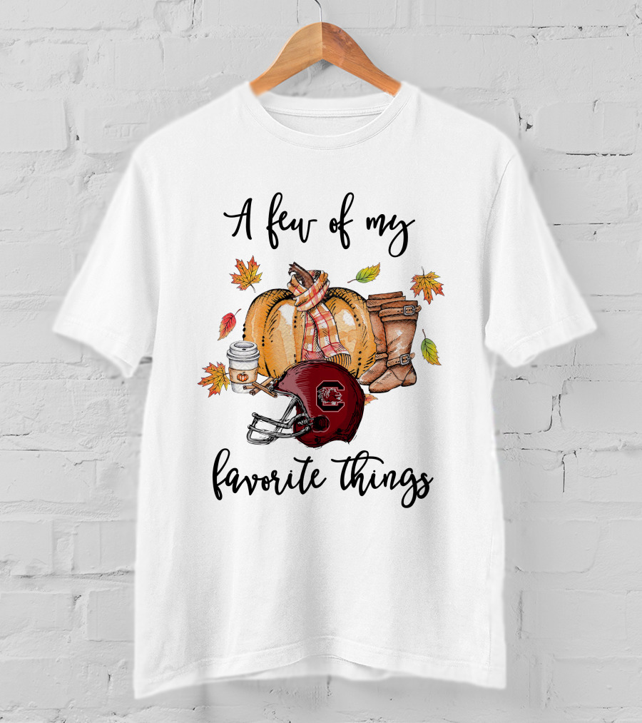 South Carolina Gamecocks A Few Of My Favorite Things Autumn Football T-Shirt