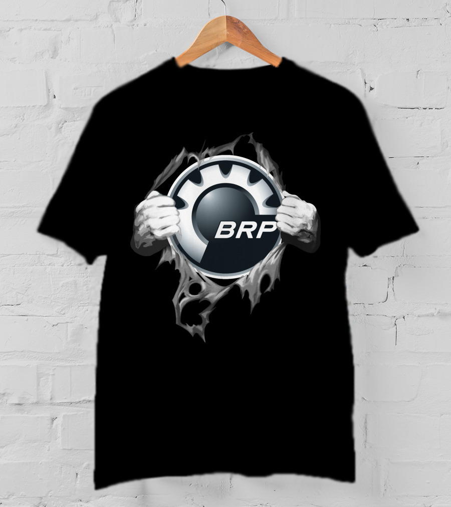 BRP Can-Am Logo With Hands Ripping Through T-Shirt