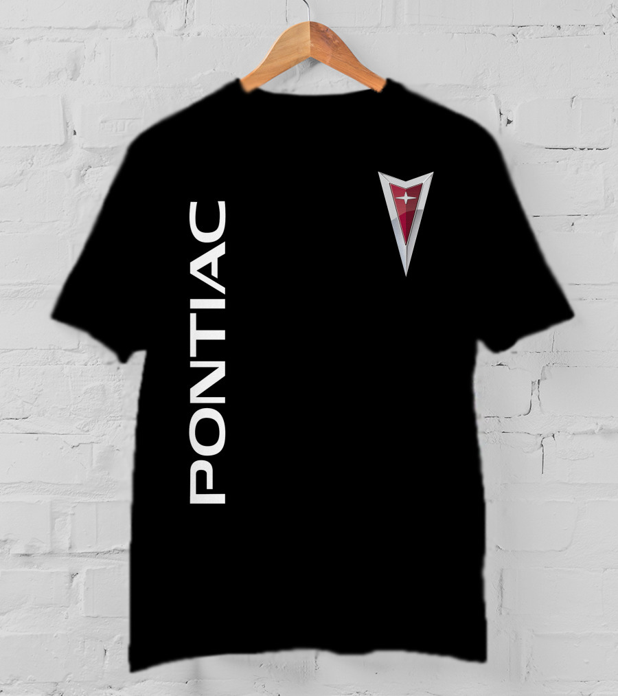 Pontiac Vertical Text With Classic Arrowhead T-Shirt