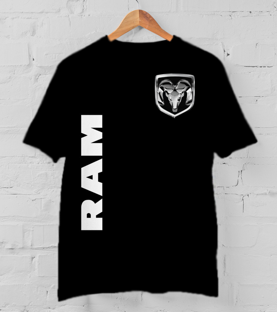 RAM Logo Metallic Emblem Dodge Truck Brand T-Shirt