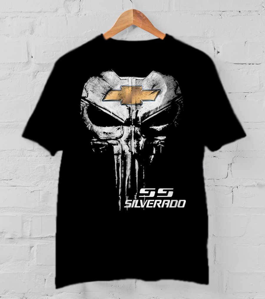 Chevrolet Logo Skull Art SS Silverado T-Shirt