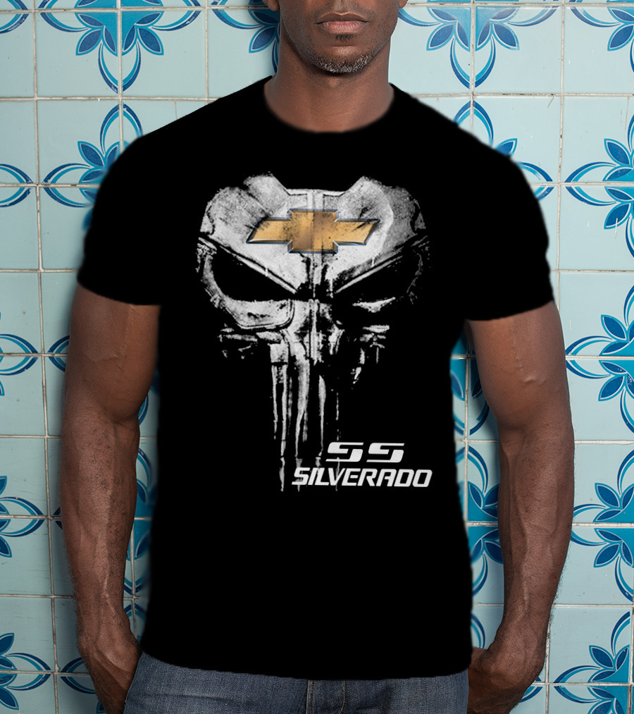 Chevrolet Logo Skull Art SS Silverado T-Shirt