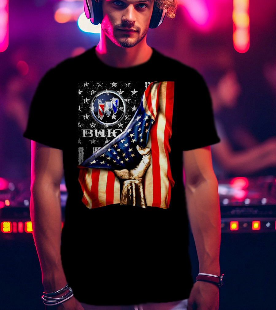 BUICK American Flag Hand Grasp T-Shirt