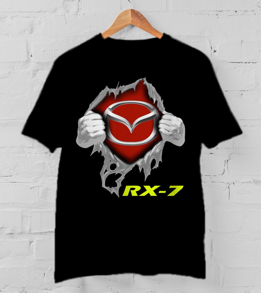 RX-7 Mazda Logo Superhero Emblem T-Shirt