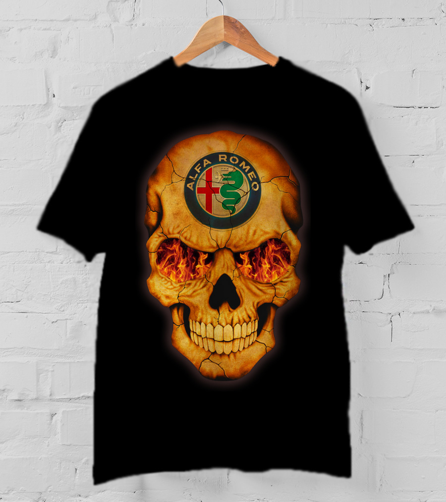 Alfa Romeo Flaming Skull T-Shirt