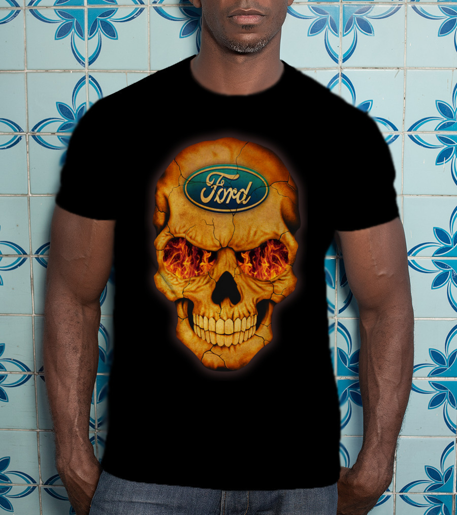 Ford Skull Flaming Eyes T-Shirt