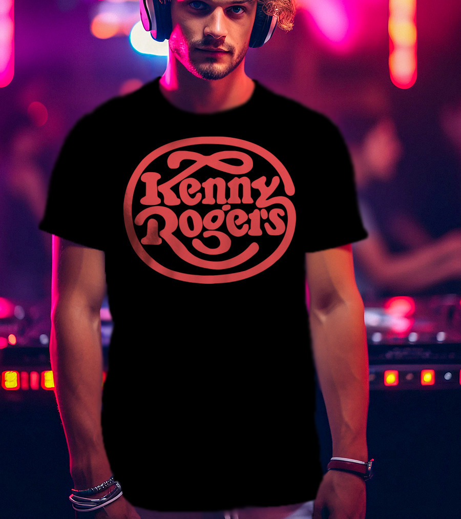 Kenny Rogers Retro Style Red T-Shirt