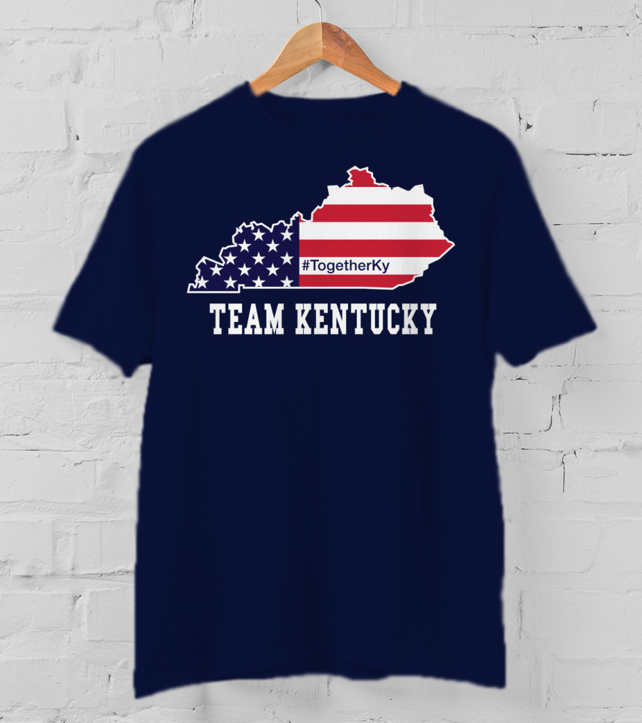 Team Kentucky #TogetherKy USA Map Flag T-Shirt