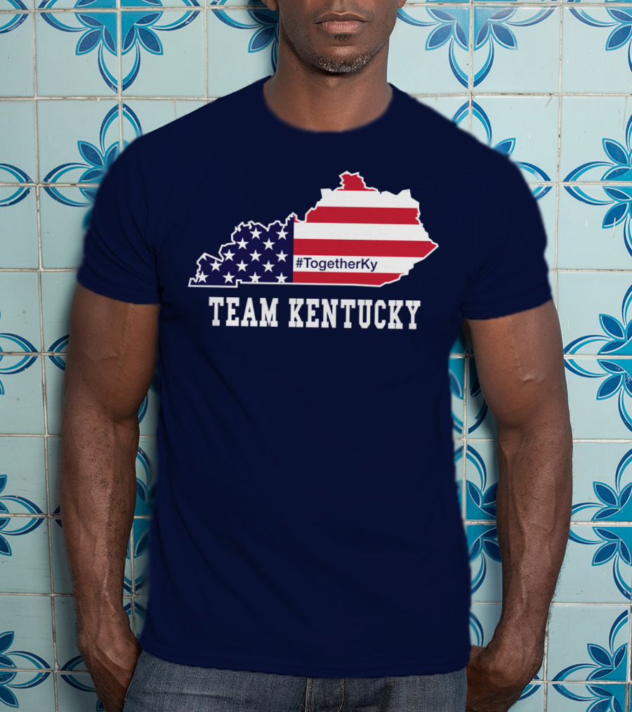 Team Kentucky #TogetherKy USA Map Flag T-Shirt