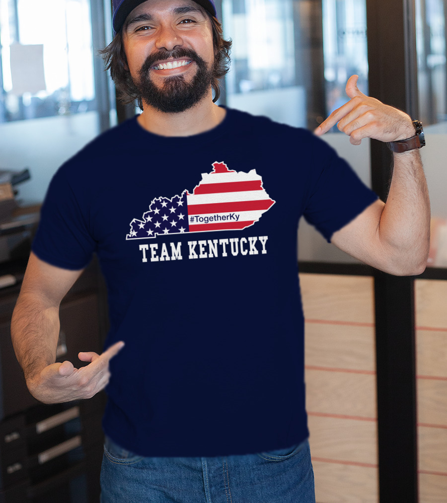 Team Kentucky #TogetherKy USA Map Flag T-Shirt