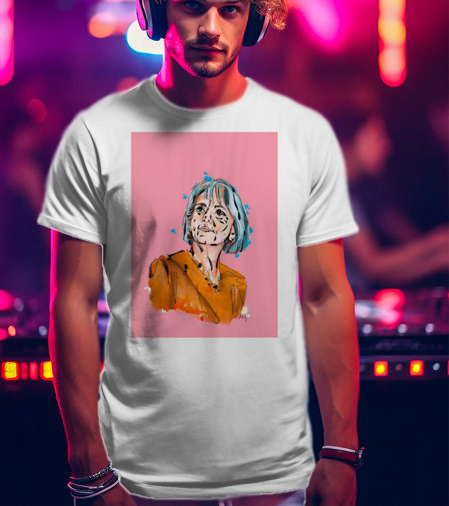 Bonnie Henry Vibrant Portrait On Pink Background T-Shirt
