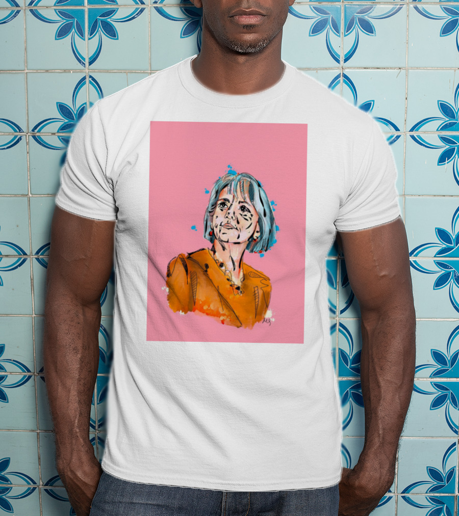 Bonnie Henry Vibrant Portrait On Pink Background T-Shirt