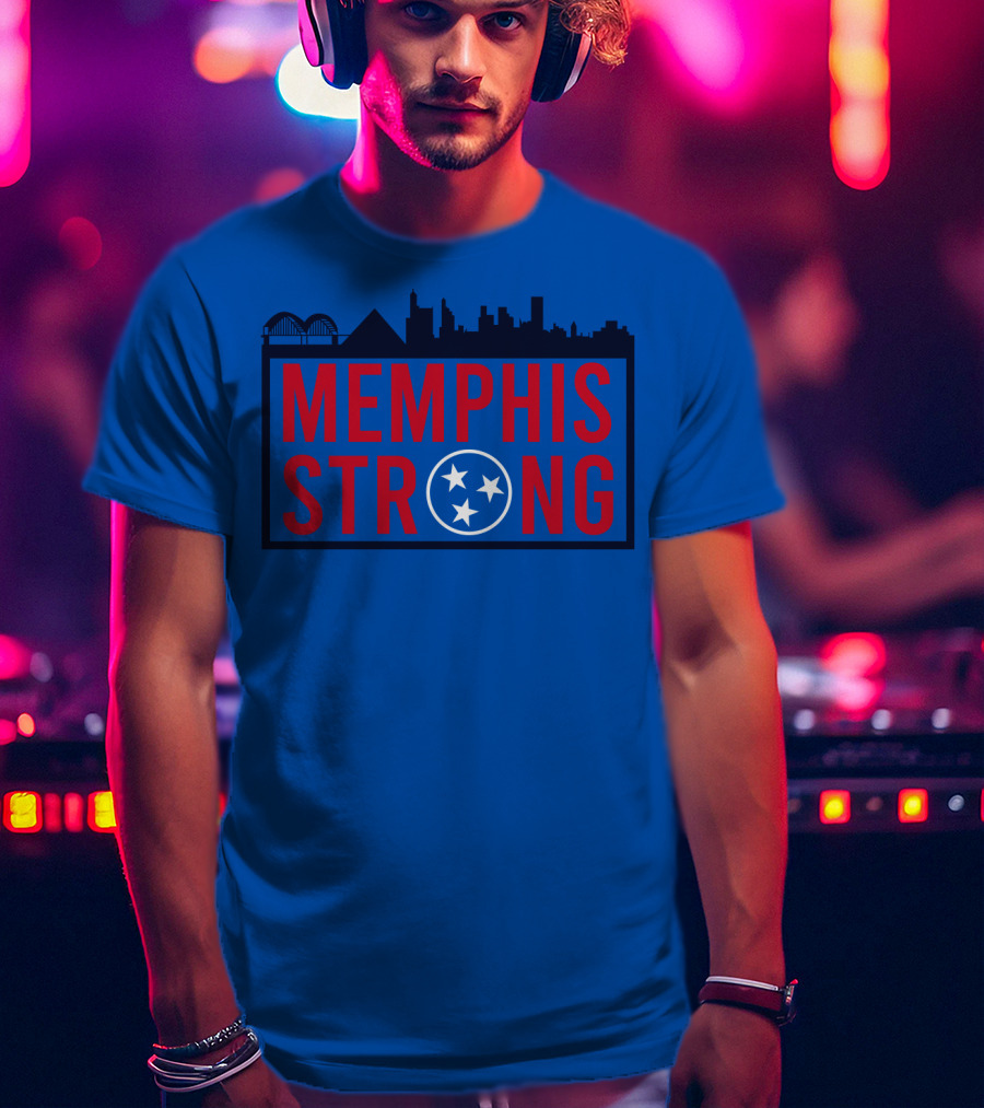 MEMPHIS STRONG Tennessee Skyline Three Stars T-Shirt