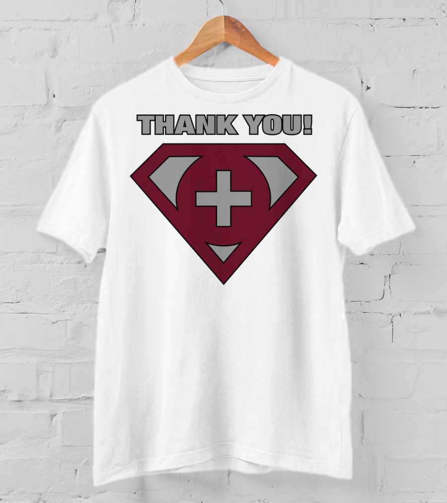 Thank You Superhero Symbol Plus Sign T-Shirt