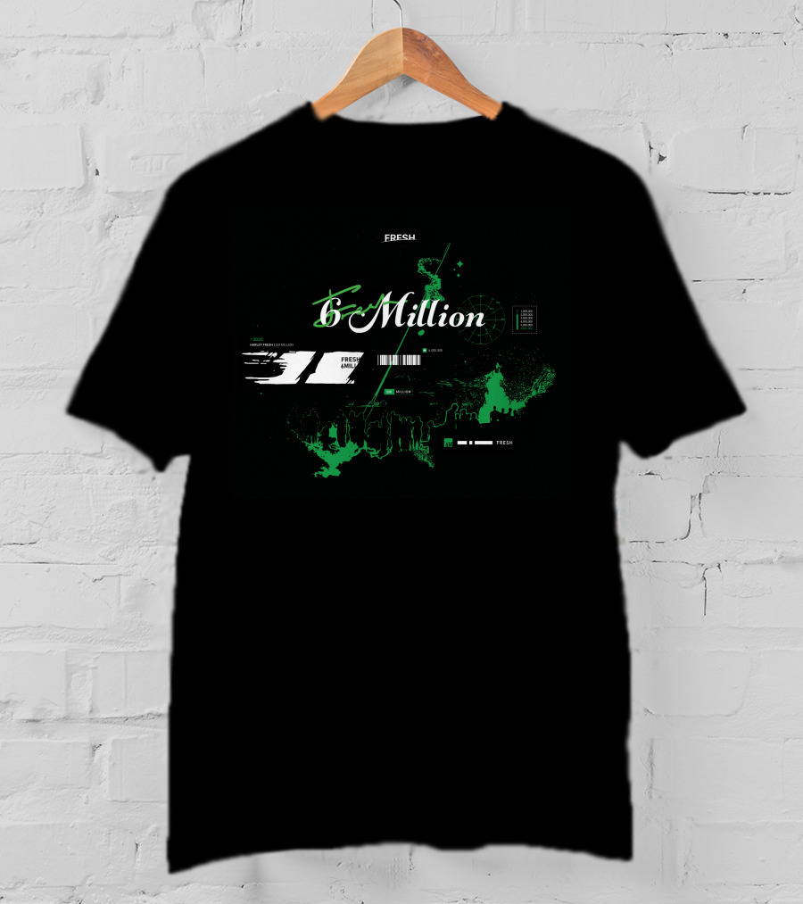 Fresh 6 Million Merch Celebration Green Astronaut T-Shirt