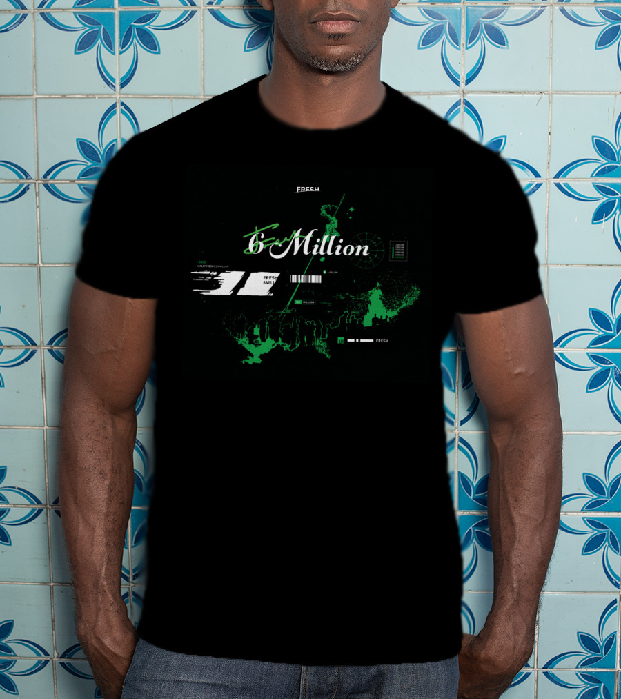 Fresh 6 Million Merch Celebration Green Astronaut T-Shirt