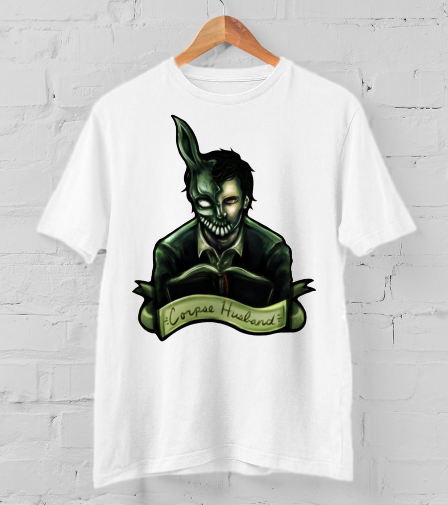 Corpse Husband Half-Mask Grim Monocle Banner T-Shirt