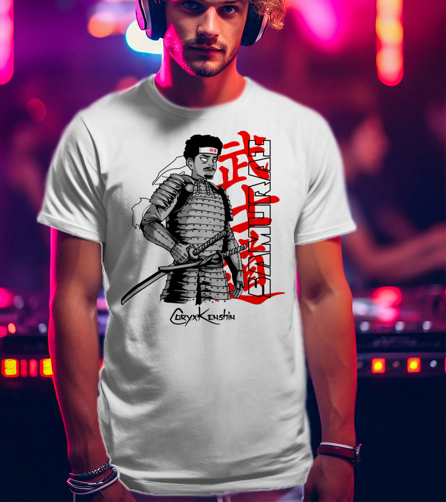 Samurai CoryxKenshin Illustration Kanji T-Shirt