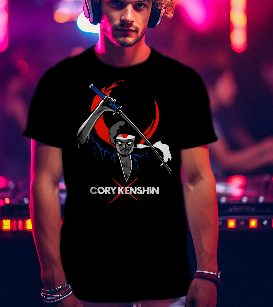 Cory Kenshin Samurai Warrior Sword Red Circle T-Shirt
