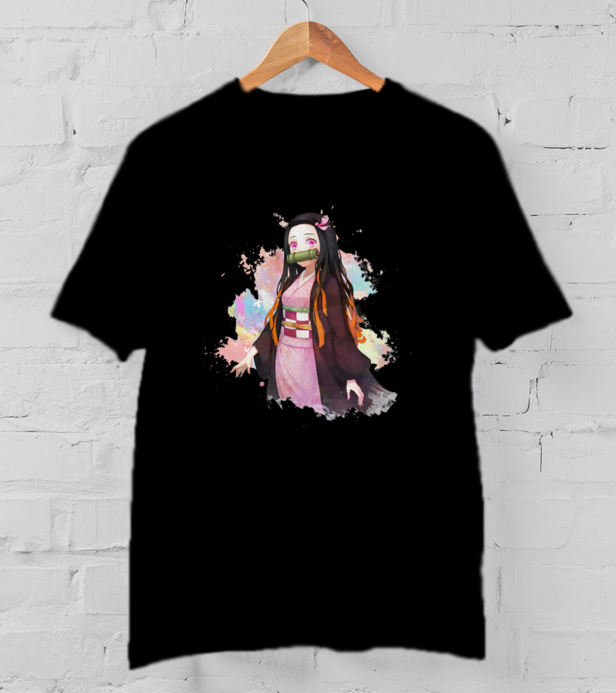 Cute Kawaii Nezuko From Demon Slayer Anime Character T-Shirt